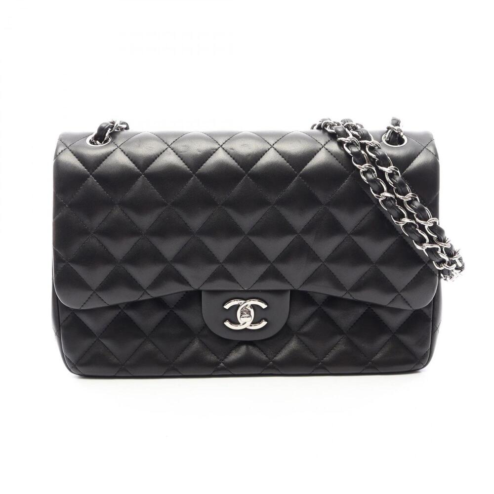 Chanel CHANEL Large Matelassé 30 Classic Double Flap Shoulder Bag Handbag Lam...